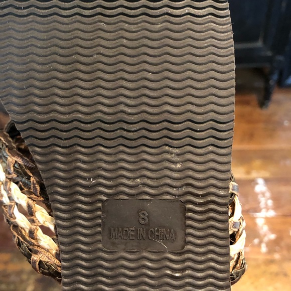 ❤️ MI X IT Multi-Color Braided Leather Sandals Size 8 - Picture 7 of 7